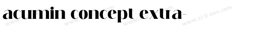 acumin concept extra字体转换